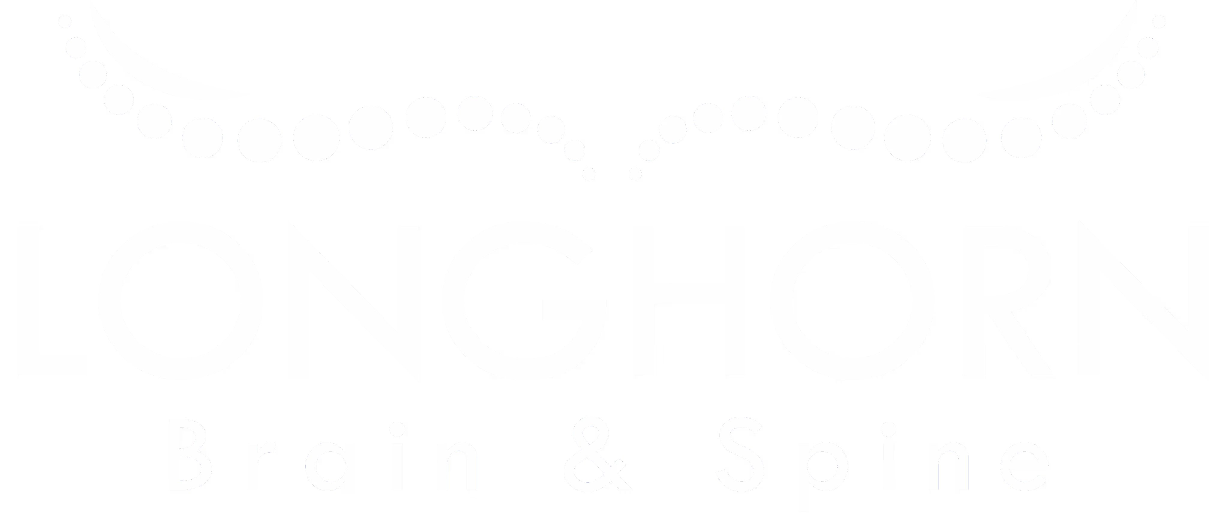 An all white icon of Longhorn Brain & Spine